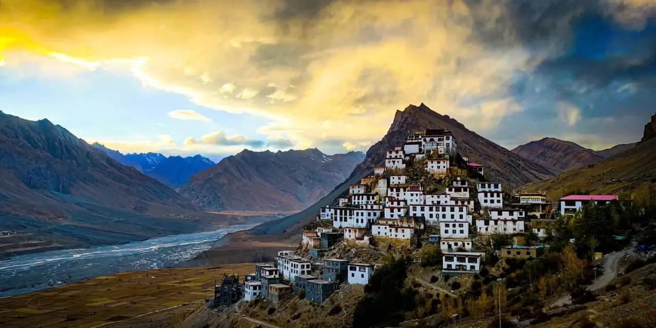 Key Monastery and the surrounding Spiti landscape